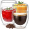 Tazas de café de vidrio de doble pared - 4 piezas, 250 ml - Tazas de doble pared aisladas para café, capuchino, espresso, té y cócteles - Cristalería de borosilicato transparente - de Tempery