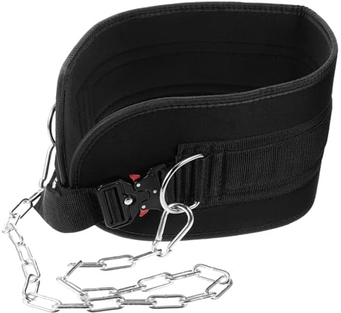 Verstellbarer Gewichthebergürtel mit Kette, Schwarz, für Training | Cloth und Metall, für Körperliche Übung und Indoor Fitness, Kreatives Design für Männer