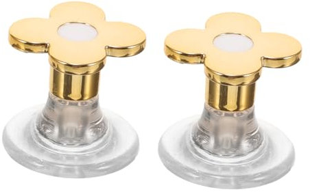 DIYEAH 2stücke Toilettenspülkasten-knopfgriff Mit Blumenmotiv Maniküre Griff Selbstklebend Installieren Für Zuhause Und Badezimmer