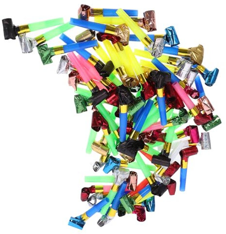 HOOTNEE 100 Stück Drachenboot Requisiten, Geräuschmacher, Spielzeug, Partygeschenke, Gebläse, Blowouts, Krachmacher, Spielzeug, Geburtstags Krachmacher, Gebläse, Horn, Geräuschmacher,