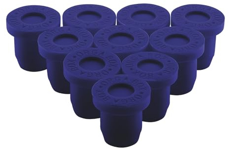 ORGA-BOX 10er Set Silikonfüße für 10,5 mm Bohrloch blau | Anti-Rutsch Gummifüße
