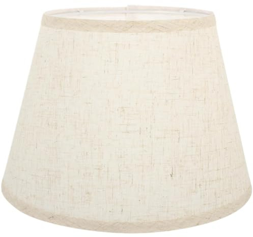 bangminda Stoff Lampenschirm Ø 30cm E27 Mittlerer Trommel Lampenschirm für Tischlampe Pendelleuchte Stehlampe Nachttis, Leinen