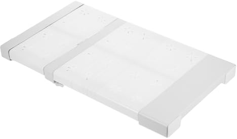 ELAYARD Verstellbares Spannregal für Kleiderschränke, 31 bis 42cm, Weiß | Kunststoff und Kohlenstoffstahl, Ausziehbares Aufbewahrungsregal, Schrankorganizer für Zuhause