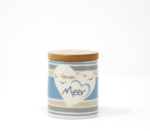 SL. Geschenke Vorratsdose aus Keramik (Im Herzen Meer, 6 x 8 cm)