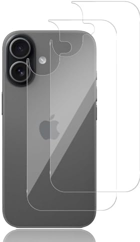 Locofun Rückseite Schutzfolie für iPhone 17 für Panzerglas, 9H Härte Hinten Zurück Schutzglas, Anti-Kratzer Panzer Schutz Glas Folie für iPhone 17-2 Stück