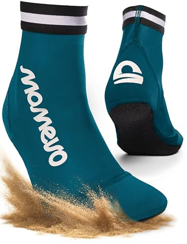 Momevo Calcetines de voleibol de playa Beachmates – Calcetines de playa protectores de neopreno y elastano – protección ideal contra el frío y el calor, Petróleo, 39-40