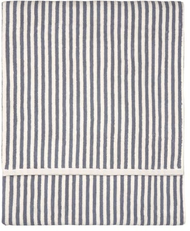 Yard Hebden Striped Cotton Terry Bath Sheet (Mineral Blue, 100 x 150 cm)