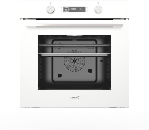 CATA MDS 8108 WH Horno Multifunción Digital Integrable 60 cm, 73 L, 8 Funciones, Clase A, Guía Telescópica, Display Digital, Puerta Fría 3 Cristales, Cristal Blanco