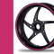 NEW! Felgenrandaufkleber Classic Style Auto Motorrad Felgenaufkleber (5mm, pink)