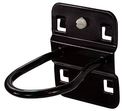 ADB Lochwand Maschinenhalter Haken Halter 40, 60, 80 mm Lochwandhaken Werkzeughalter, Farbe (RAL):Tiefschwarz (RAL 9005), Länge:40 mm
