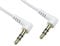 World of Data 5m White Right Angle 3.5mm Audio Cable - 24k Gold Plated - Stereo - Male to Male - Compatible with Smartphone, Tablet, Laptop, MP3 Player, Headphone, Speaker, Car Stereo