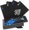 Hongyantech Schwarze Spielkarten Wasserdichtes Pokerkarten Profi Poker Playing Cards Karte Spielkarte Playing Cards aus Plastik Top Qualität Plastic Poker für Ihr Poker Vergnügen