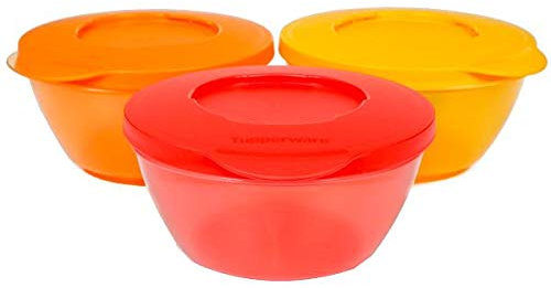 TUPPERWARE 3 Stück Click Bowls 425 ml Mehrfarbig