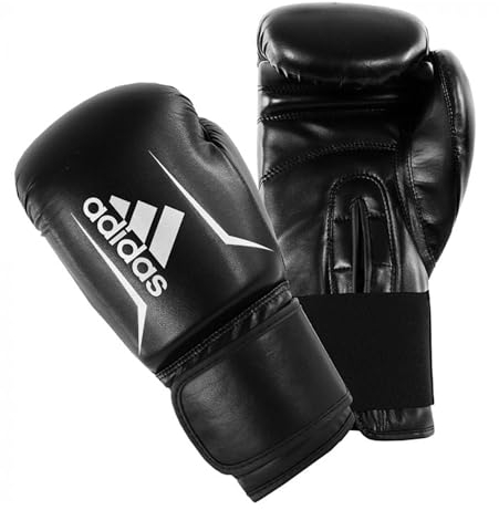 adidas Unisex Speed 50 Boxhandschuhe, Schwarz/Weiß, 12 oz EU