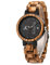 Kim Johanson Damen Holz-Edelstahl Armbanduhr *Dark Week* mit Datum- & Tagesanzeige Handgefertigt Quarz Analog Uhr inkl. Geschenkbox