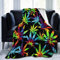 Superweicher Sherpa Plus Samtüberwurf, Wickeltuch für Sofa, Couch, Winter/Herbst, Tie Dye Cannabis Weed Leaves Queen Size Camping Decken Überwurf tragbare Decken