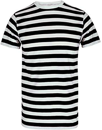 WickedFun® Boys Girls Striped Stripe T-Shirt Crew Neck Short Sleeve Top