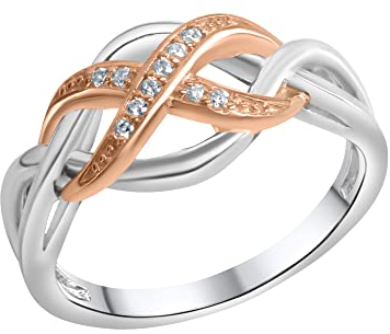 Zeeme Silber Damen Ring 925/- Sterling Silber Glänzend Zirkonia weiß 360272363-1