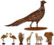 Gartenfigur Rost auf festem Stand – Hochwertig & Wetterfest - Metall Tierfigur - Edelrost Dekofigur/Tier Figur – Gartendeko/Dekoration (Fasan - Höhe 35cm)