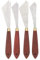 4Pcs Palette Knife Painting Tools, Stainless Steel Oil Painting Mixing Scraper, Art Spatula Palette Knife Tools with Wood Handle for Paint Art Color Mixing