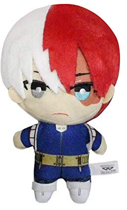 Zhongkaihua Porte-clés en peluche Todoroki Shouto de l'anime japonais Boku No Hero Academia - Jouet créatif en peluche en forme de cochon