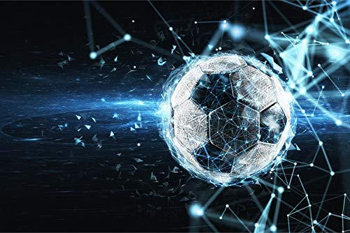 Muralo Vlies Fototapete 180x120 Wohnzimmer Fußball Modern 3D Moderne Tapete Schlafzimmer Wandbilder Wandtapete Wandtattoo XXL Br. 180 cm x Hö. 120 cm