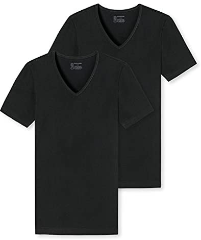 Schiesser 95/5 V-Shirt 173982-2er Pack Black 7
