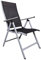 Samuel ALEXANDER Outdoor Garden Patio Multi Position Reclining Folding Chair in Black and Silver