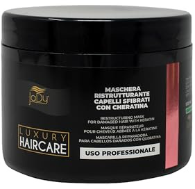 JaDy | Haarmaske, Schwarz, 500 ml | Mit Keratin & Reisproteinen, Sojaaminosäuren, Ceramid 3 | Intensive Pflege, restrukturierend, Haarstärkung für beanspruchtes Haar