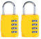Juliyeh f3ew 2 Pcs 4 Digit Combination Padlock School Lock for Gym, Sports Locker, Fence, Toolbox, Yellow