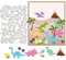 GLOBLELAND Dinosaurier Vulkan Stanzformen für Kartenherstellung Papier Sammelalbum Dekoration und DIY Scrapbooking Eierschalen Palmengras Pterodaktylus Metallschablone Metall Schneiden Schablonen