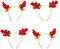 Weihnachten Stirnband Weihnachts Rentier Geweih Kopfbedeckung Haarreifen Rentiergeweih Haarband Blumenkrone Tierhörner Haarschmuck Stirnbänder Dekoration für Frauen Mädchen Party Kostüm Zubehör