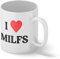 I heart Love Milfs Weiße Kaffeetasse Mug