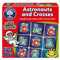 Orchard Toys Astronauts and Crosses Game, small and compact game, great for travel, simple gameplay, for kids age 4-7
