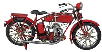 Antic Line Rotes Motorrad, Color, one Size