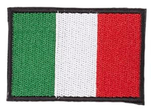 Parche Bordado con parte trasera de gancho y bucle - Bandera Paises de Europa - Parche para Mochilas y Chalecos de Cross Training y Gimnasio (Italia)