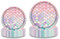 MaitianGuyou Lot de 40 assiettes jetables en carton de 22,9 cm et 40 assiettes à dessert de 17,8 cm pour anniversaire, fête, retraite, apéritif, mariage, fête prénatale (sirène)