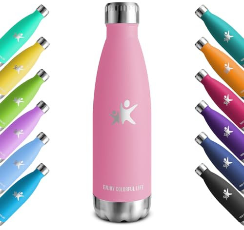 KollyKolla Botella Termica 750ml, Termo con Pared Doble Aislamiento, Botella de Agua Acero Inoxidable, Sin BPA, Cantimplora Termica Reutilizable, para Niños, Adultos, Deporte, Oficina, Escuela