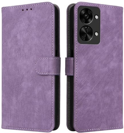 XINNI Housse pour OnePlus Nord 3 5G Etui, RFID Protect PU/TPU Cuir Coque Magnétique Portefeuille, Violet