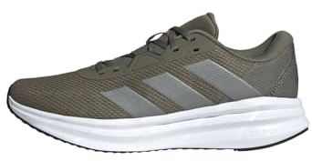 adidas Galaxy 7 Running Shoes, Scarpe da Corsa Uomo, Olive Iron Metallic Core Black, 44 EU