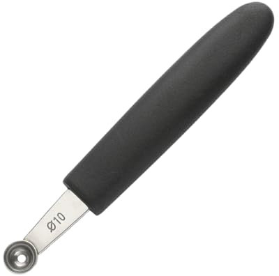 lopituwe Langlebiger und einfach zu verwendender Melonen Kugelausstecher aus Edelstahl, Obstschaufel, Edelstahl Eisportionierer, Melonen Kugelausstecher, 10 mm rund