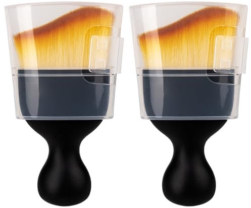 Amrules 2PCS Car Interior Detailing Brush, Auto Car Detailing Brush Dusting Brush, Soft Bristles Car Interior Cleaning Tool for Dashboard Interior, Exterior, Skylight, Leather, Dust Brush, Brown