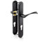 VERAMET® Kometa Door Handle 72 mm for Room Doors Set | Long Plate Set Door Handle for Room Door, Office Door | L Shape | Matte Black PZ - for Apartment Entrance Doors Both Handles, 72 mm