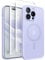 CAPRARO Magnetic for iPhone 14 Pro Case, [Compatible with MagSafe] [Full Camera Protection] Shockproof Protective Slim Translucent Matte Phone Case iPhone 14 Pro Case,Lilac