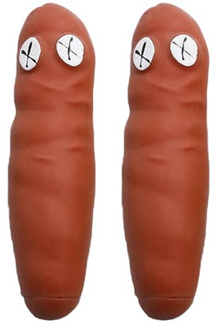 2 Stück Kackwurst Stress Wurst, Dehnbarer Kackhack zum Stressabbau, Stretchy Poo Ball Fake Stretchy Poop Stressabbau Spielzeug, Lustiges Geburtstags Geschenk Scherzspielzeug für Kinder Erwachsene Red
