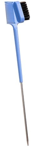 Brosse à cheveux avec peigne queue de rat – Peigne à cheveux double face et brosses à sourcils