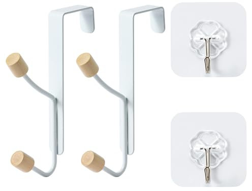 EHDWXVZM 2 Ganchos Para Puerta, 2 Ganchos Transparentes, Ganchos Para Puerta De Dormitorio, Percheros Para Puerta, Ganchos Para Colgar Ropa