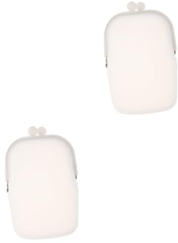 SOIMISS 2 Pz Borsa cosmetica in silicone portafoglio pochette da donna piccolo portafoglio silica gel bustine sacchetti silica gel pochette trucchi borsa per il cambio in silicone custodia