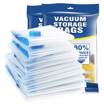 30 Stück Vakuumbeutel 35cm x 50cm - Vakuumierbeutel für Kleidung - mit Luftdichtem Ventil - 80% Platzsparer Kleiderbeutel