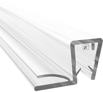 WAKA PRO-O Joint de porte de douche et lèvre de douche de qualité supérieure - Aspect transparent - Pour portes de douche - 6 à 8 mm - Longueur : 2000 mm